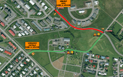 Tilkynning um lokun Ketilsflatar og aðkomu að Garðavelli