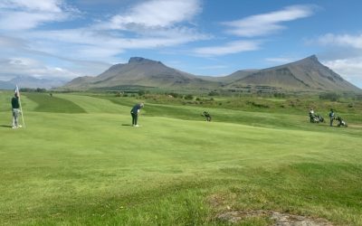 Vinna og framkvæmdir á Garðavelli þessa vikuna.